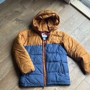 Columbia Kids' Pike Lake Omni Heat Puffer Jacket - Tan and Blue
